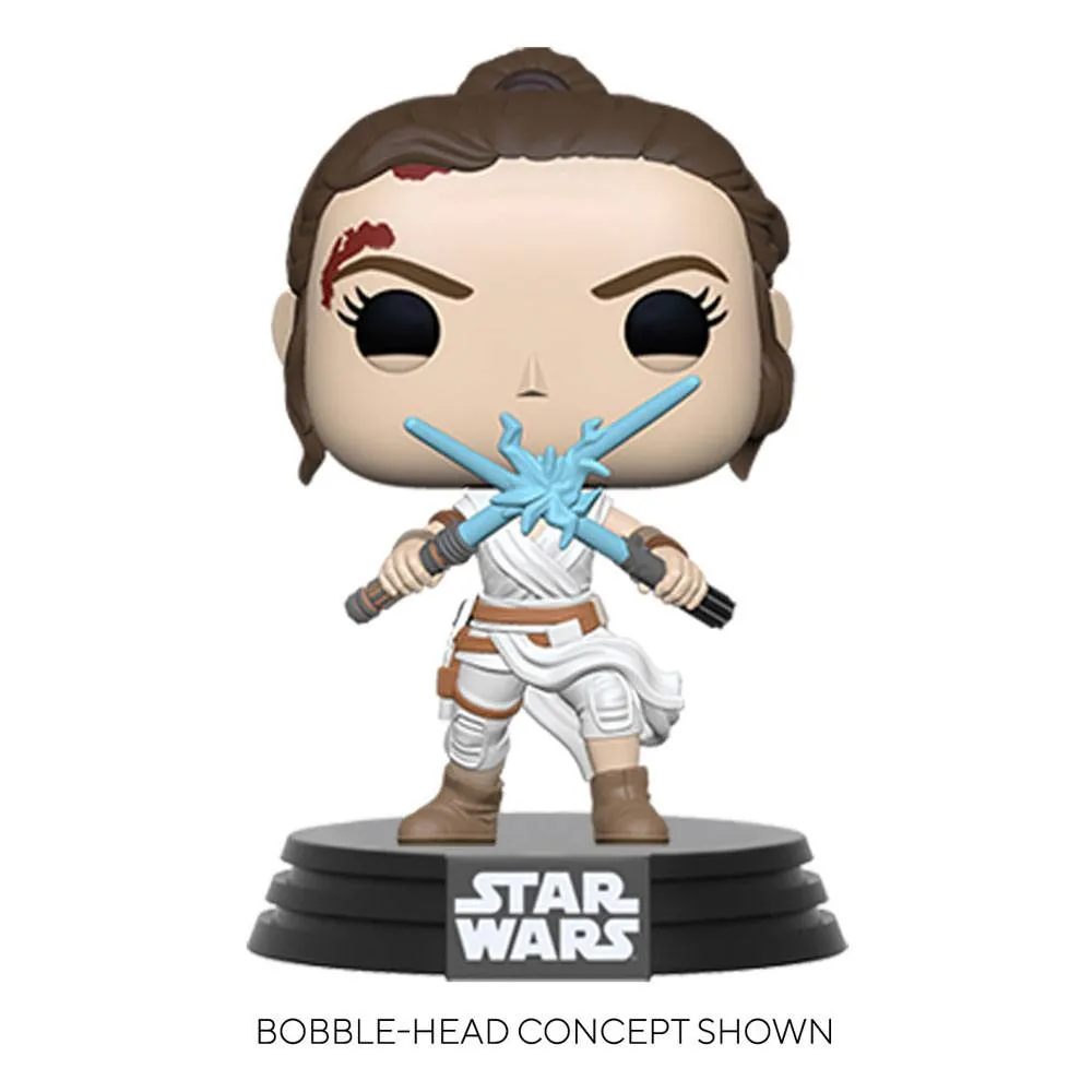Star Wars Episode IX POP! Vinyl Figur Rey med 2 Ljussablar 9 cm Oceanic Art