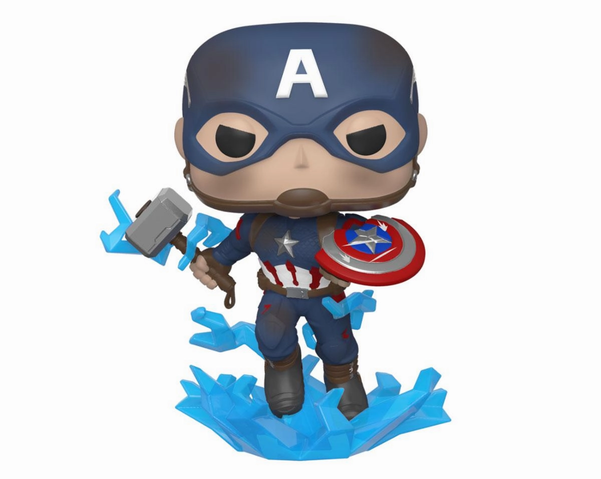 Handicraft Item Avengers: Endgame POP Figur Captain America med Krossat Sk?ld & Mj?lnir 9 cm