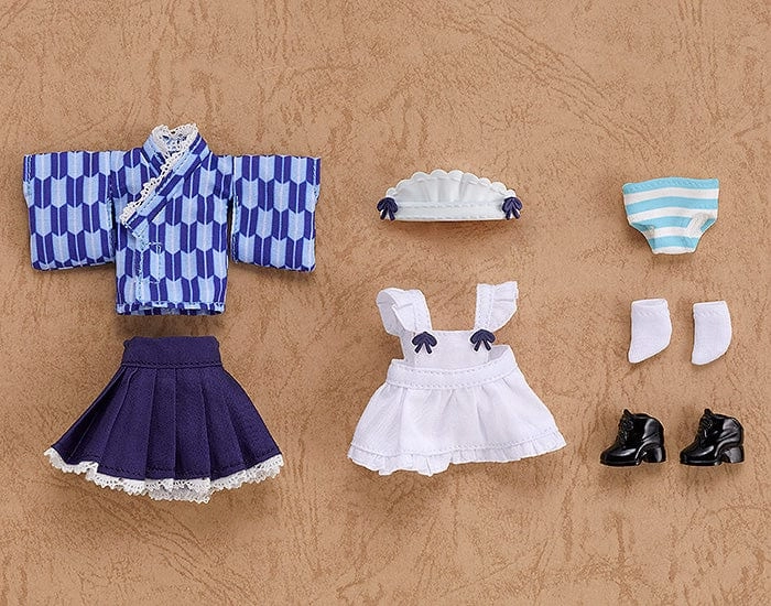 Nendoroid Doll Outfit Set Japanese Style Maid Blue Gaming Item Custom Figure