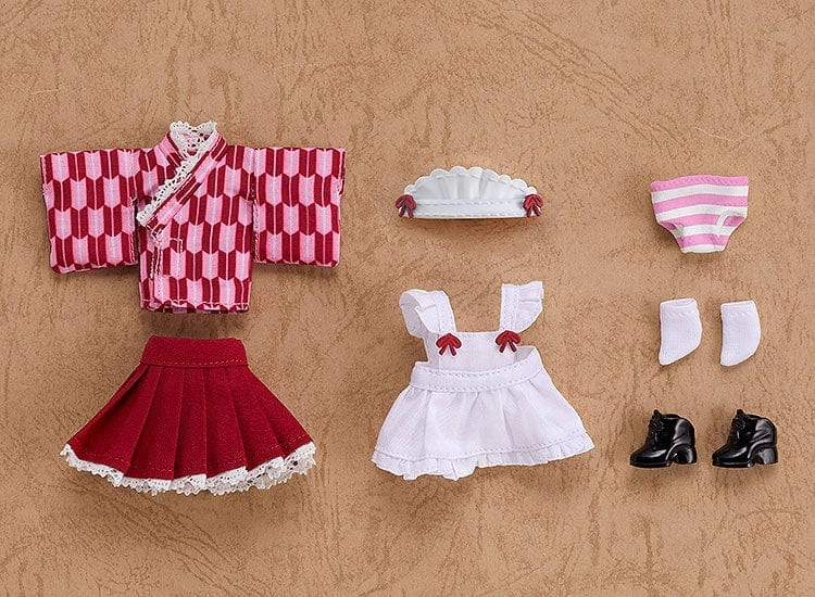 Nendoroid Doll: Outfit Set Japanese Style Maid Pink Story Driven Miniature Showcase