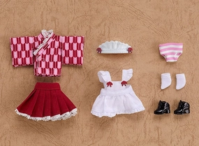 Nendoroid Doll: Outfit Set Japanese Style Maid Pink Story Driven Miniature Showcase