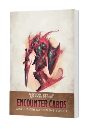 Action Art Dungeons & Dragons RPG Encounter Cards Utmaningsbetyg 0-6: Pack 2