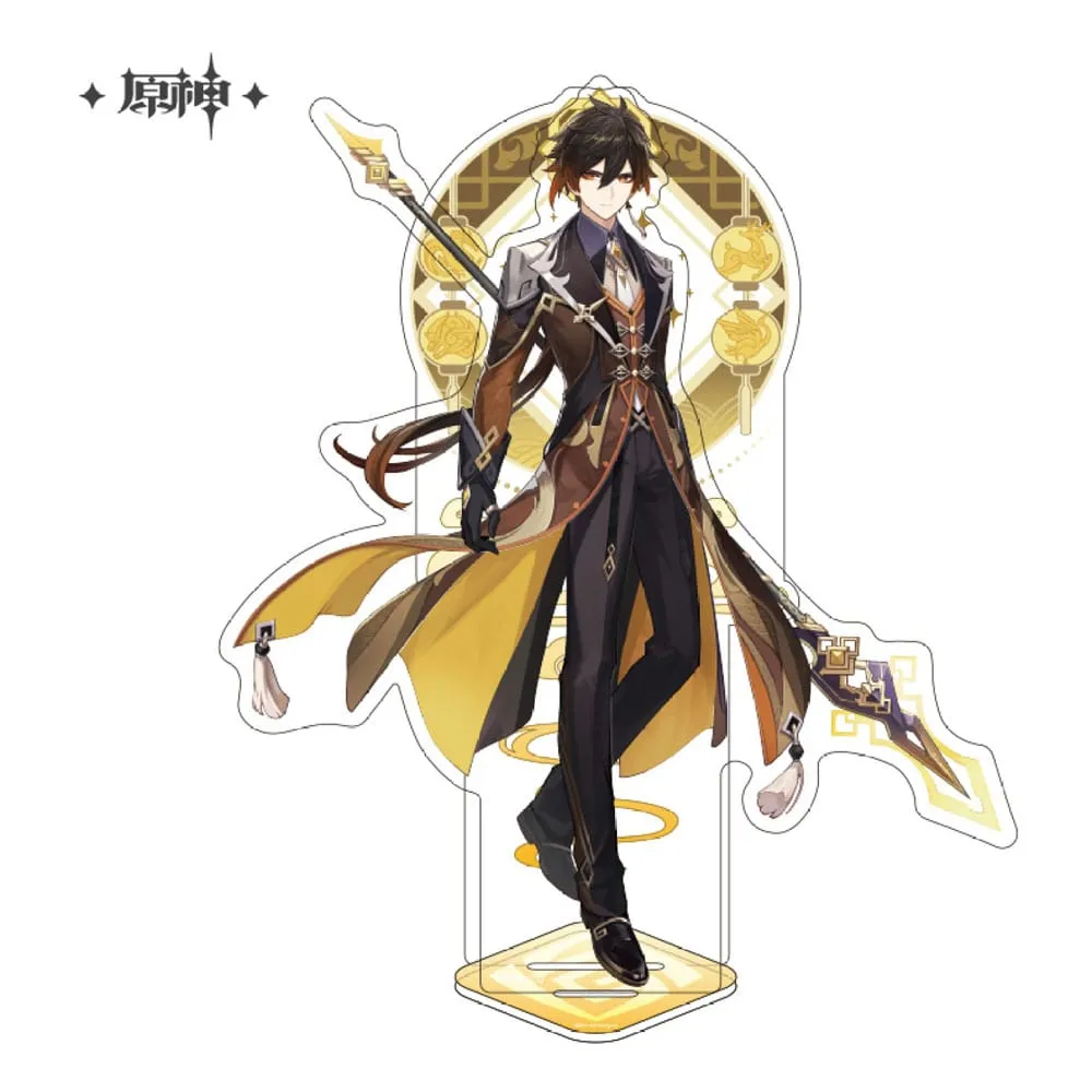 Genshin Impact Liyue Tema Karakt?r Acryl Figur: Zhongli 14 cm Global Appeal Streaming Decor