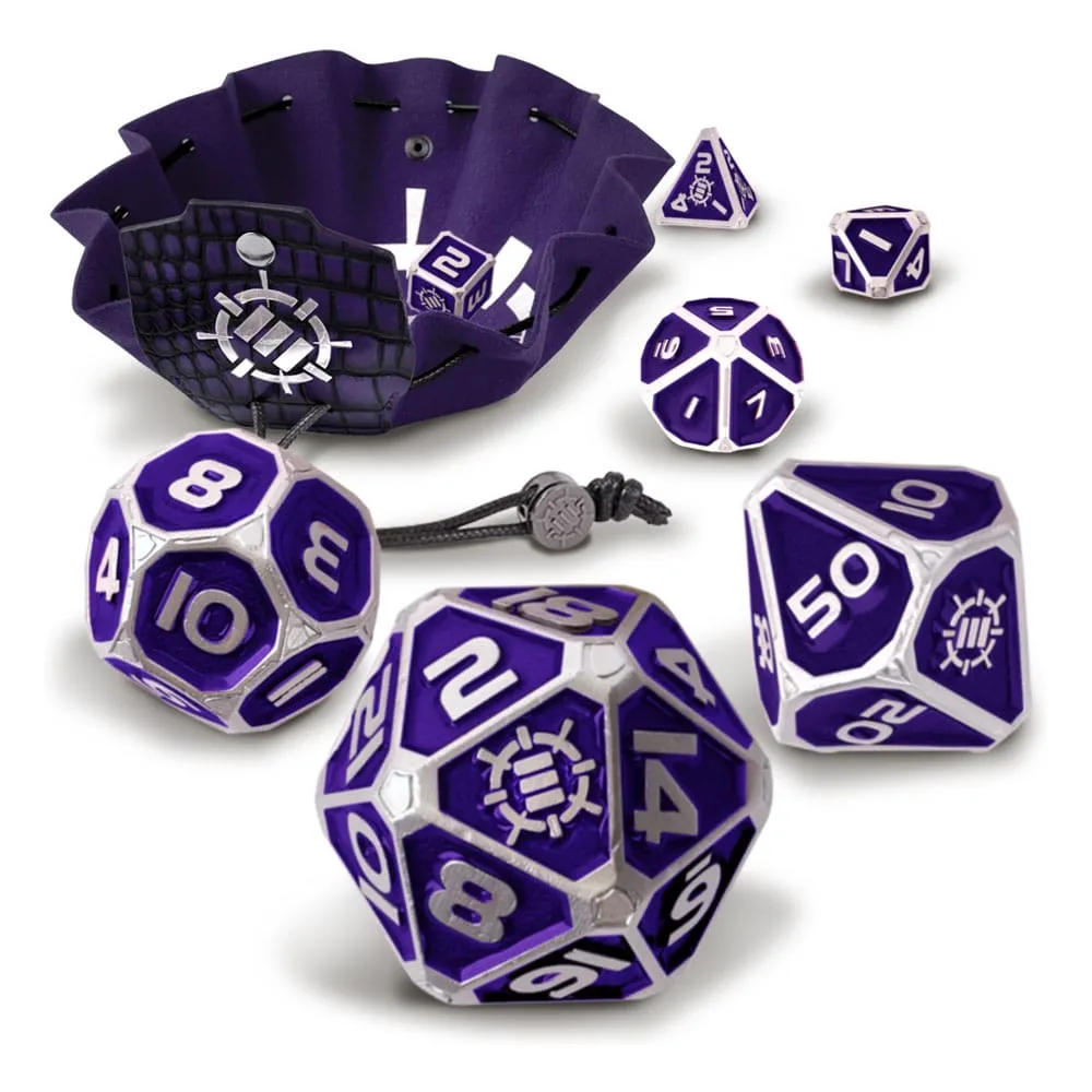 Enhance Tabletop Series Metal RPG Dice Set Purple (7) Forest Creature