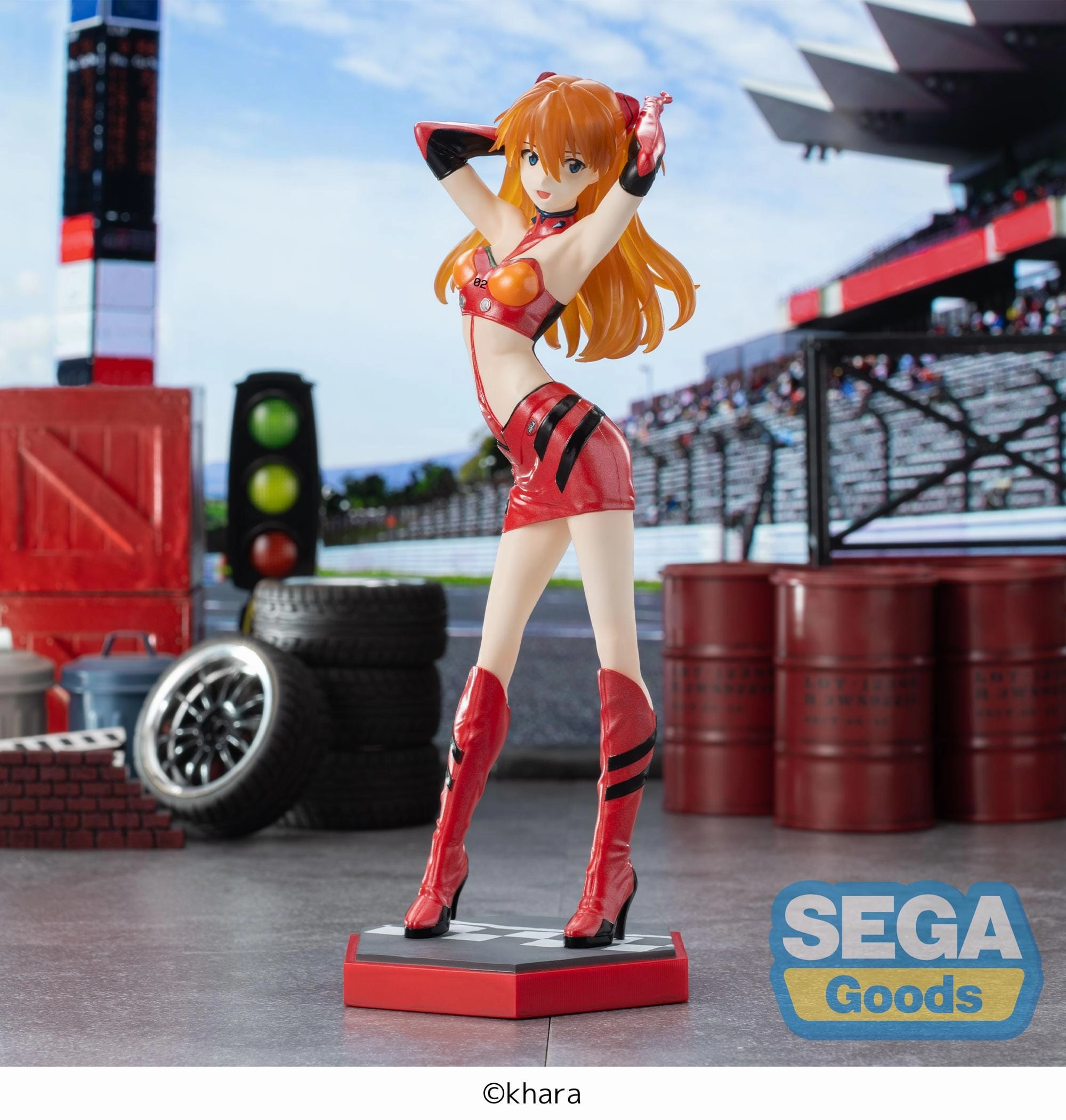 Cute Mascot Superhero Merchandise Evangelion Luminasta Racing Asuka Shikinami Langley PIT WALK