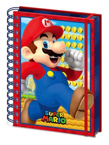Vinyl Merchandise Super Mario 3D Wiro Notebook A5 Mario
