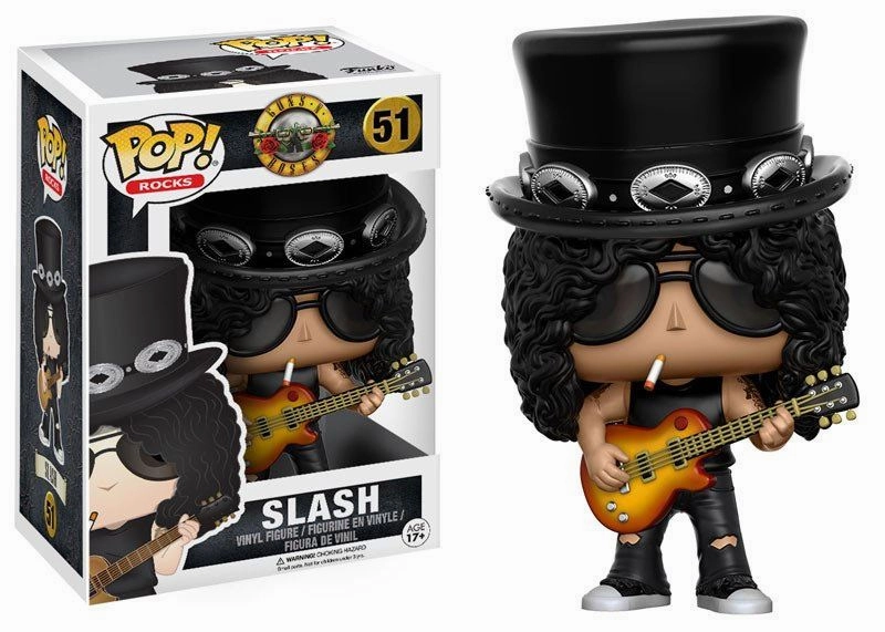 Guns N' Roses POP Rocks Figur Slash 9 cm Display Shelf Pop Icon