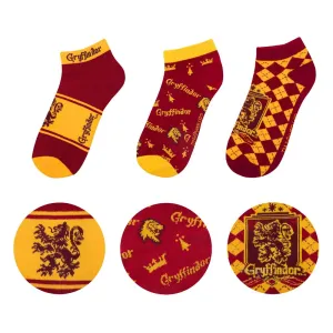 Harry Potter Gryffindor Ankelstrumpor 3-Pack Music Icon Timeless Treasure