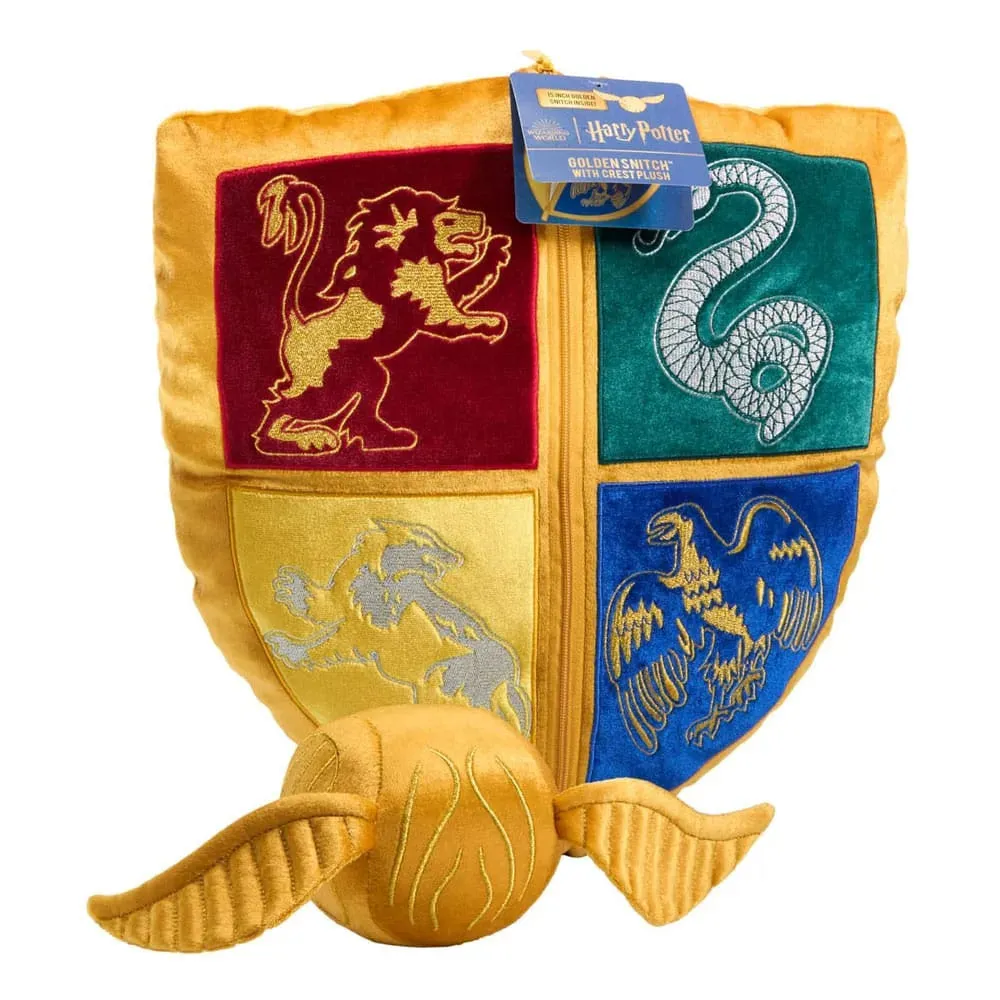 Harry Potter Kudde med Plush Figur Quidditch Crest & Golden Snitch Desktop Toy