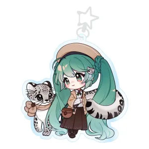Steampunk style Hatsune Miku Akrylnyckelring Kawaii Vintertid
