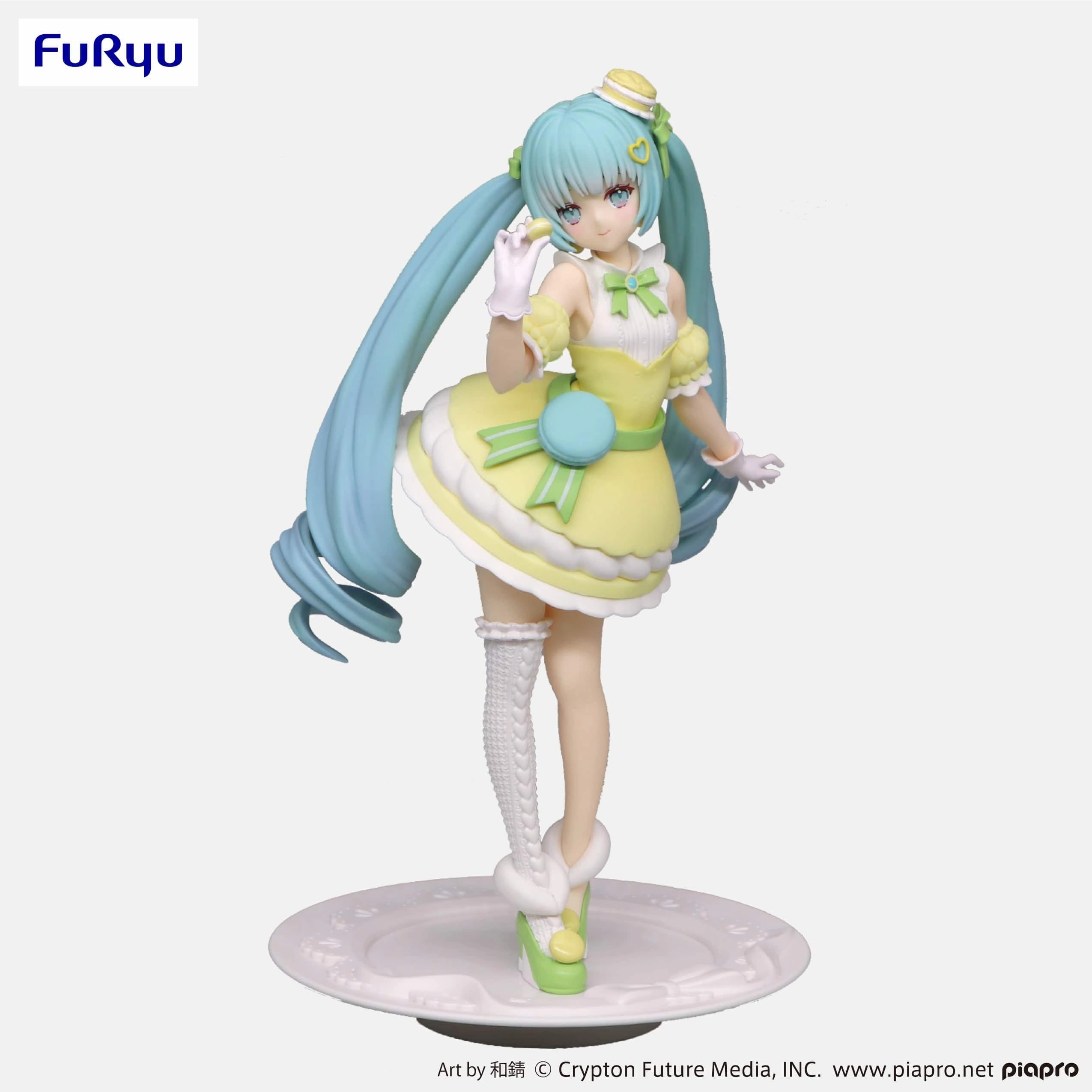 Limited Product Hatsune Miku Exceed Creative Figure SweetSweets Series Macaroon Citron Color