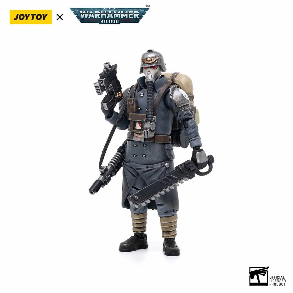 Force Application Warhammer 40k Action Figur 1/18 Death Korps of Krieg Veteran Squad Sergeant 10 cm
