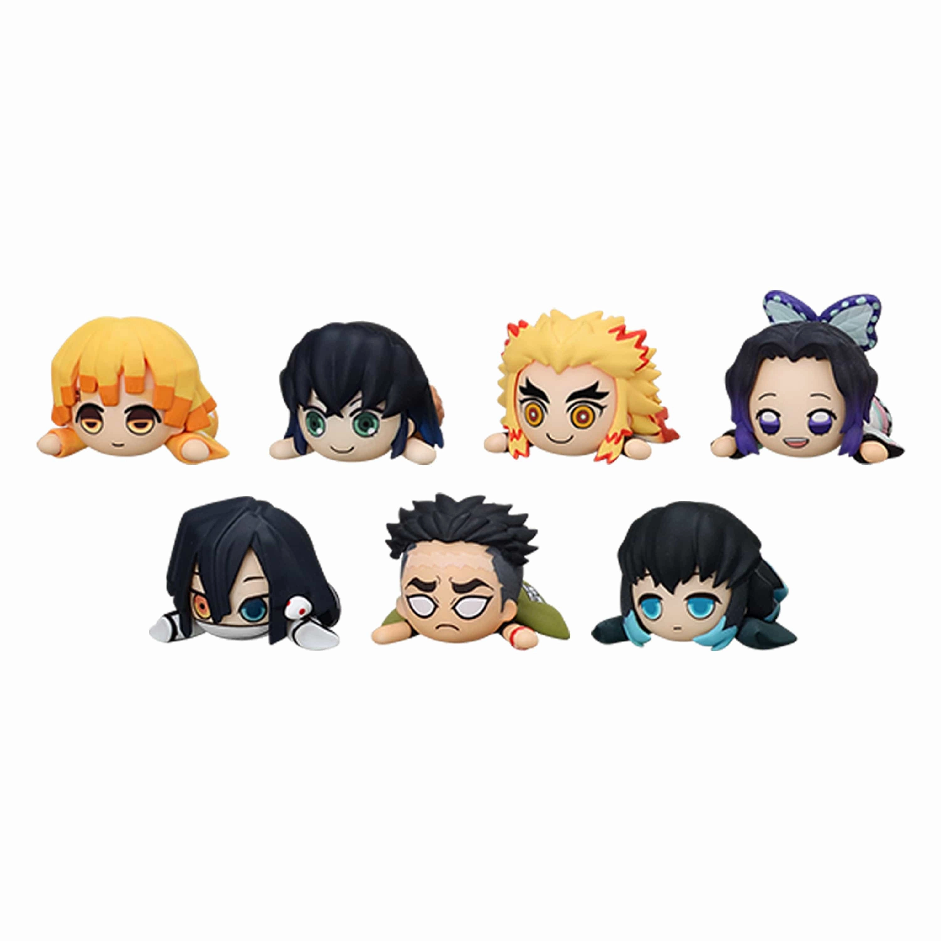Non toxic Immersive experience Demon Slayer Kimetsu no Yaiba Lay Down PUCHI FIGURE Vol 2 - SET