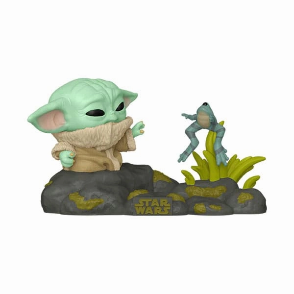 trade show Star Wars POP! Deluxe Vinyl Figure Din Grogu med Groda 9 cm