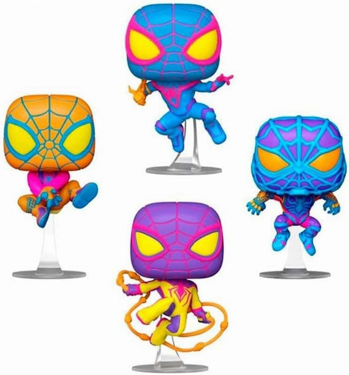 Traditional Craft Marvel POP! TV Vinyl Figur 4-Pack: Miles Morales (BLKLT) 9 cm