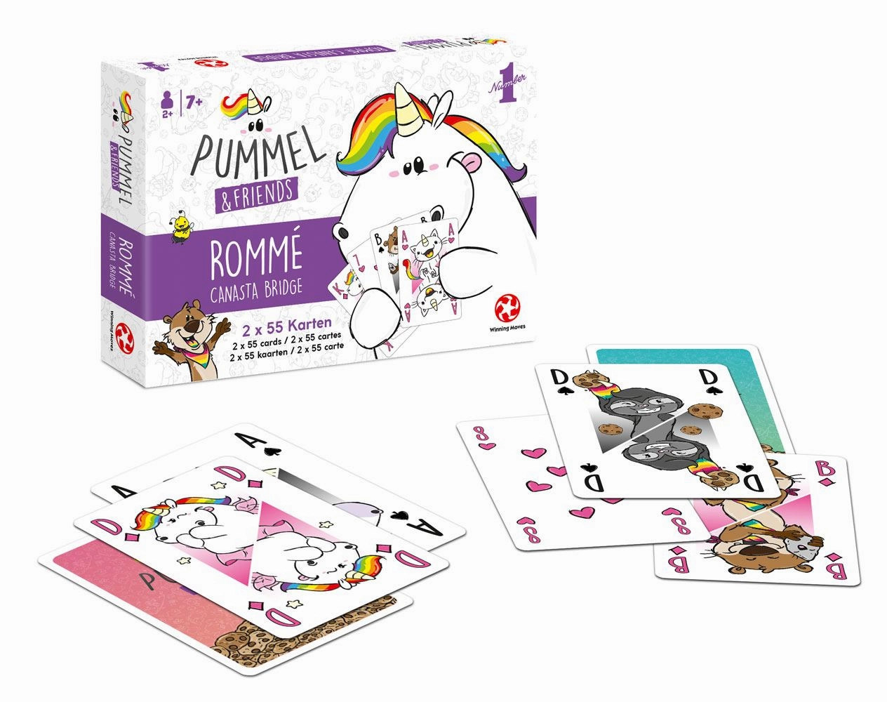 Chubby Unicorn Nummer 1 Spelkort Set - Romm??, Bridge, Canasta Worldwide Fanbase