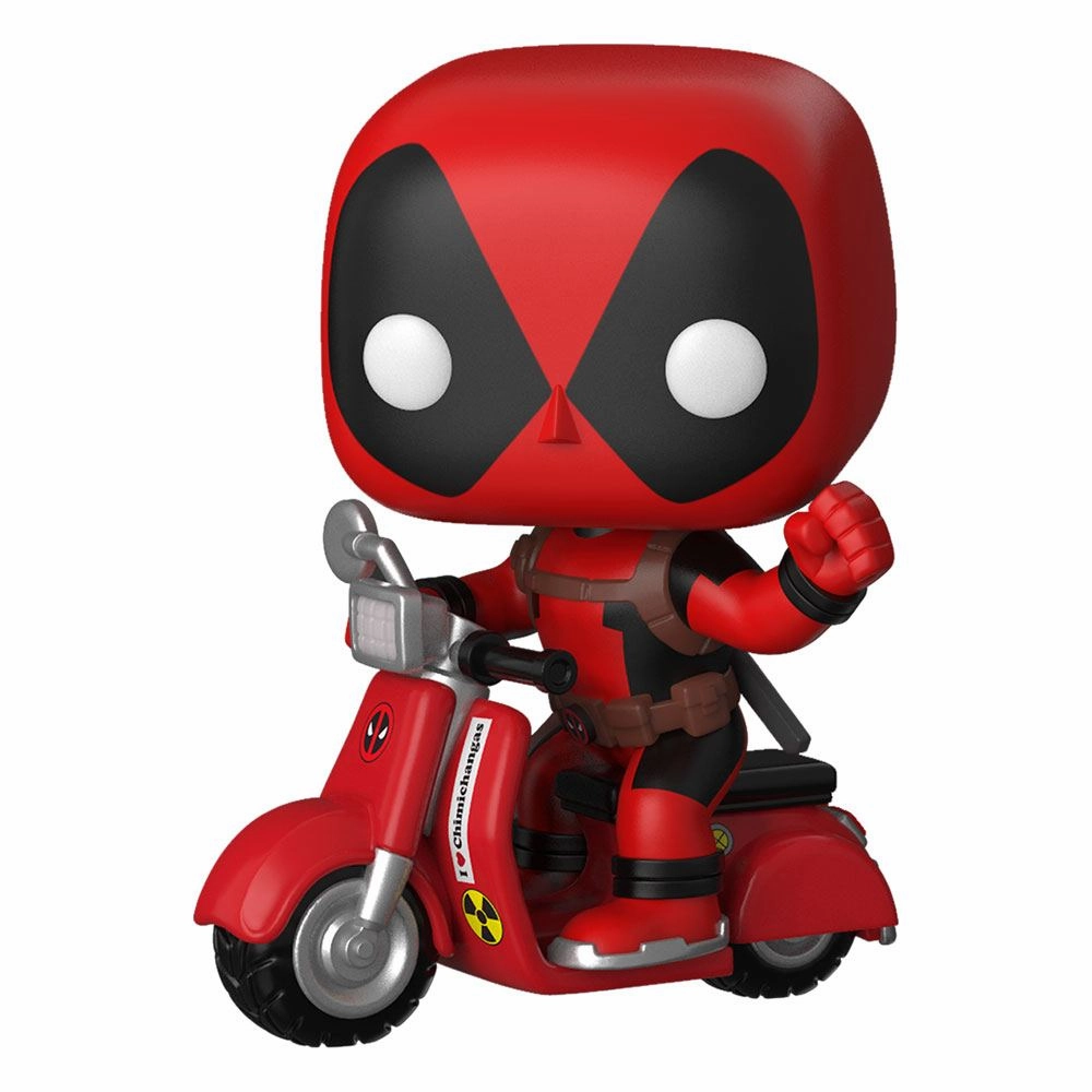 Deadpool POP! Rides Vinyl Figur - Deadpool & Scooter 9 cm Community Member Holiday Catalog