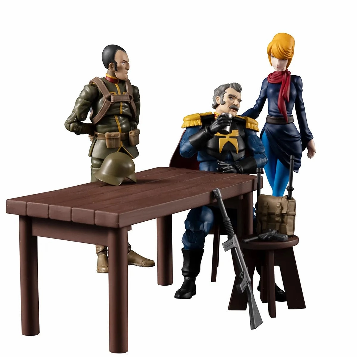 Mobile Suit Gundam G.M.G. (Gundam Military Generation) Principality of Zeon Team Ramba Ral set ( with gift : extra props ) Limited Product