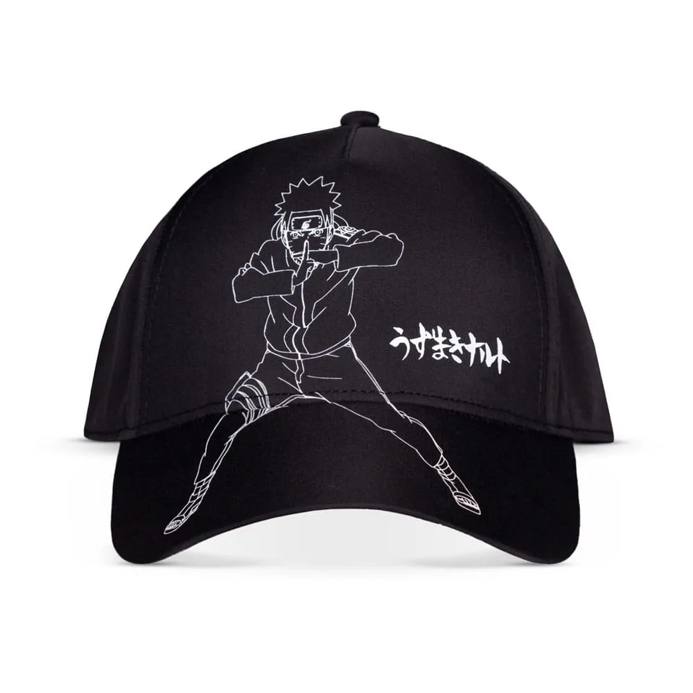 Original Box Top Rated Naruto Shippuden Baseball Cap - Naruto Black & White