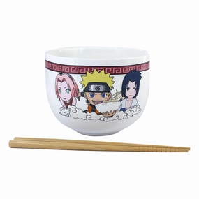 Secret Agent Naruto Shippuden Ramen Sk?l med ?tpinnar Team Seven 414 ml
