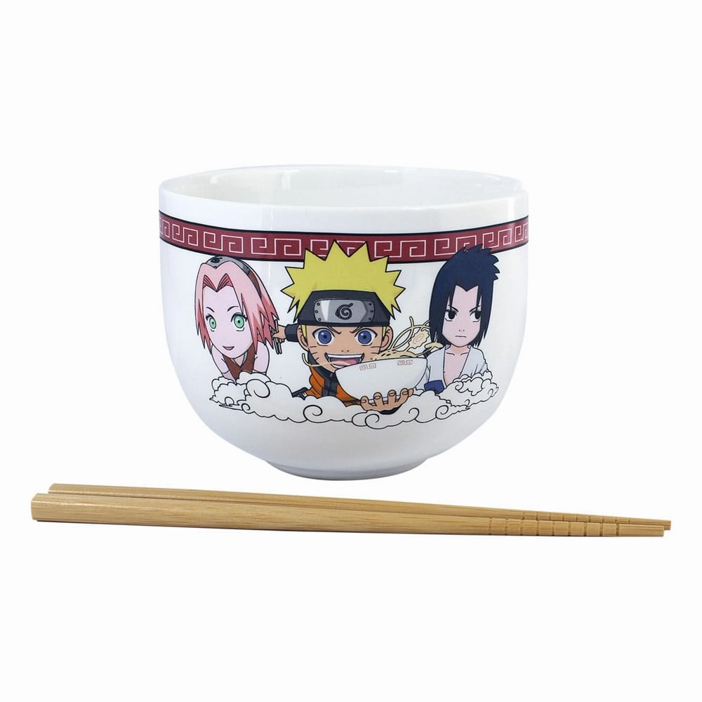 Secret Agent Naruto Shippuden Ramen Sk?l med ?tpinnar Team Seven 414 ml