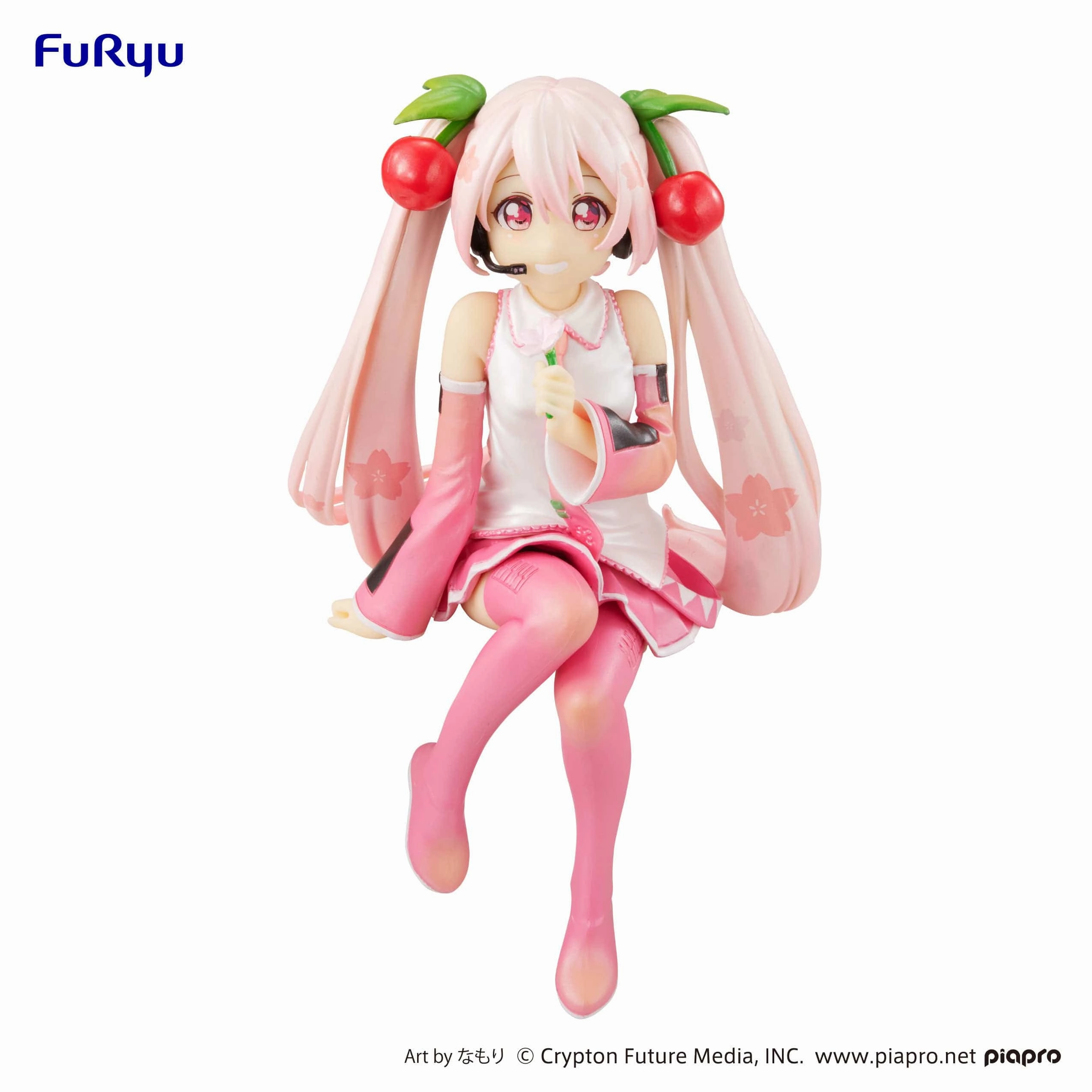Noodle Stopper Figure Sakura Miku 2022 Pearl Color Sitting Pose