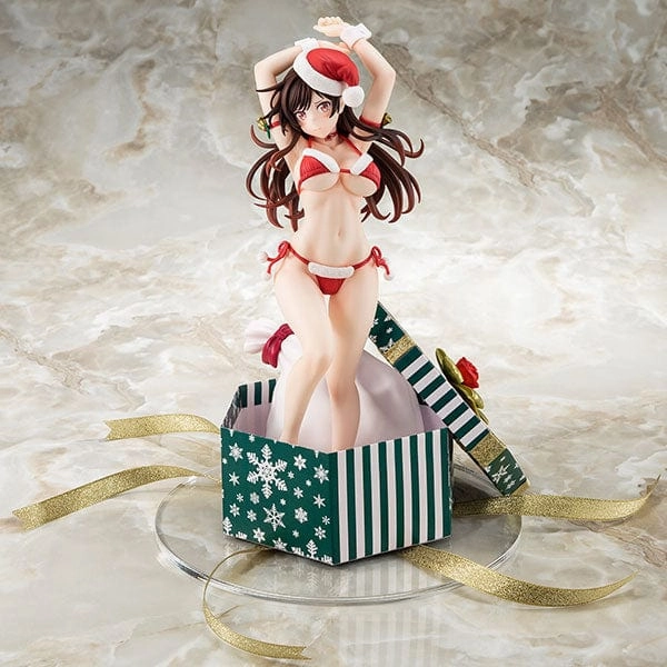 Handmade Sculpture Rent A Girlfriend Chizuru in a Santa Claus Bikini 1/6 Scale Figure