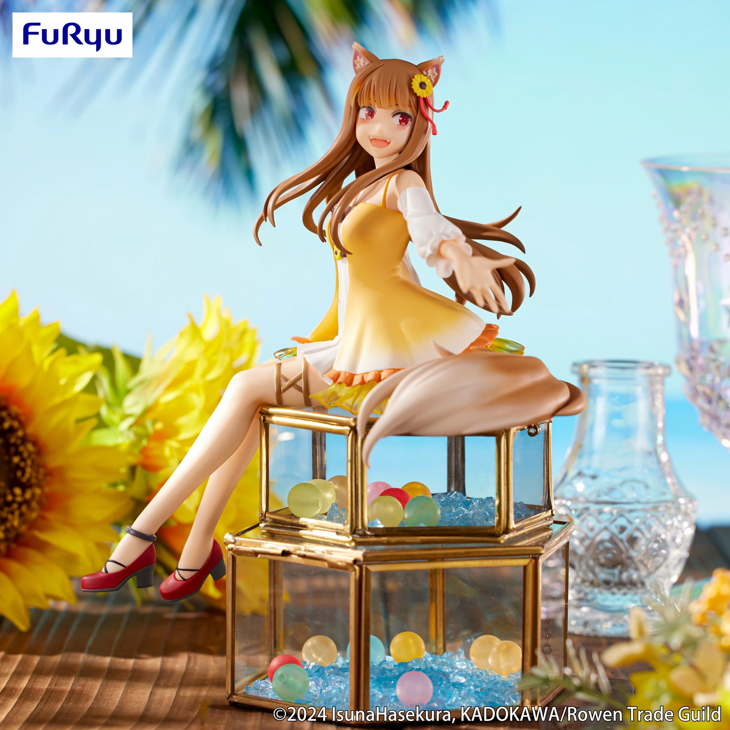Luxury Collectible Spice and Wolf Noodle Stopper Figure Holo Sunflower Dress ver