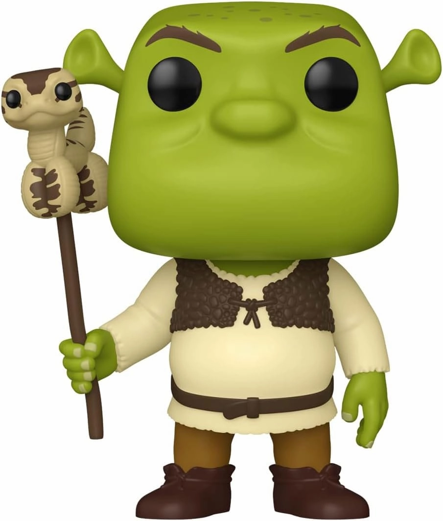 Surrealist Art Fantasy Vehicle Shrek POP! Movies Figur 30-?rsjubileum Shrek med orm 9 cm