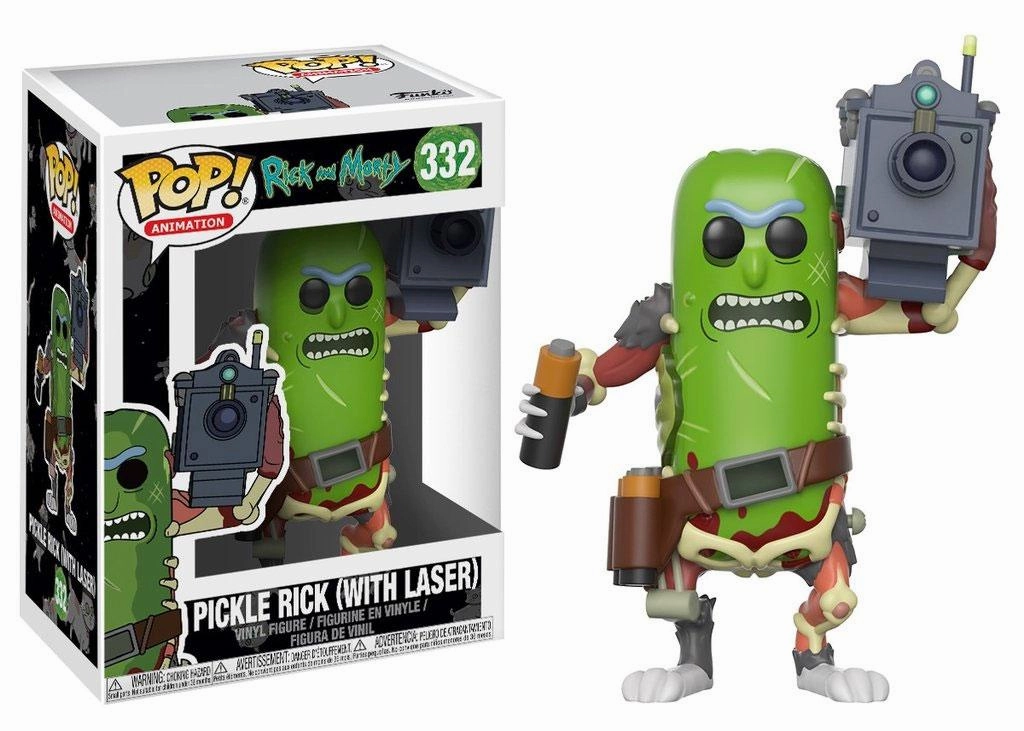 Fantasy Showcase Historical Leader Rick and Morty POP! Vinyl Figur Pickle Rick med Laser 9 cm