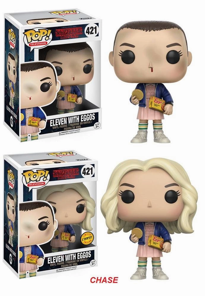 Cyborg Design Stranger Things POP! TV Vinyl Figur Eleven med Eggos 9 cm Sortiment (6)