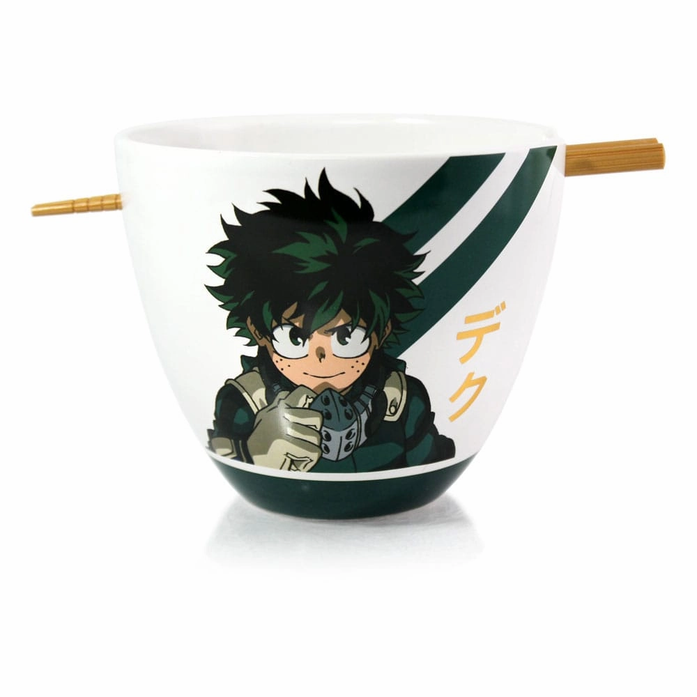 Small Approach soccer player My Hero Academia Ramen Bowl med ?tpinnarna Izuku Midoriya 473 ml