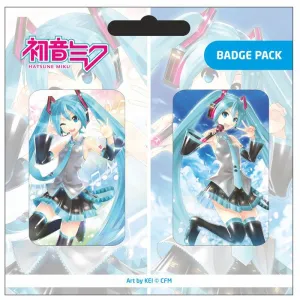 Hatsune Miku Pin Badges 2-Pack Set A petite size
