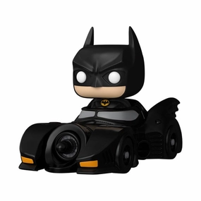 Pop Icon Batman 85-?rsjubileum POP! Rides Deluxe Vinyl Batman med Batmobil 9 cm