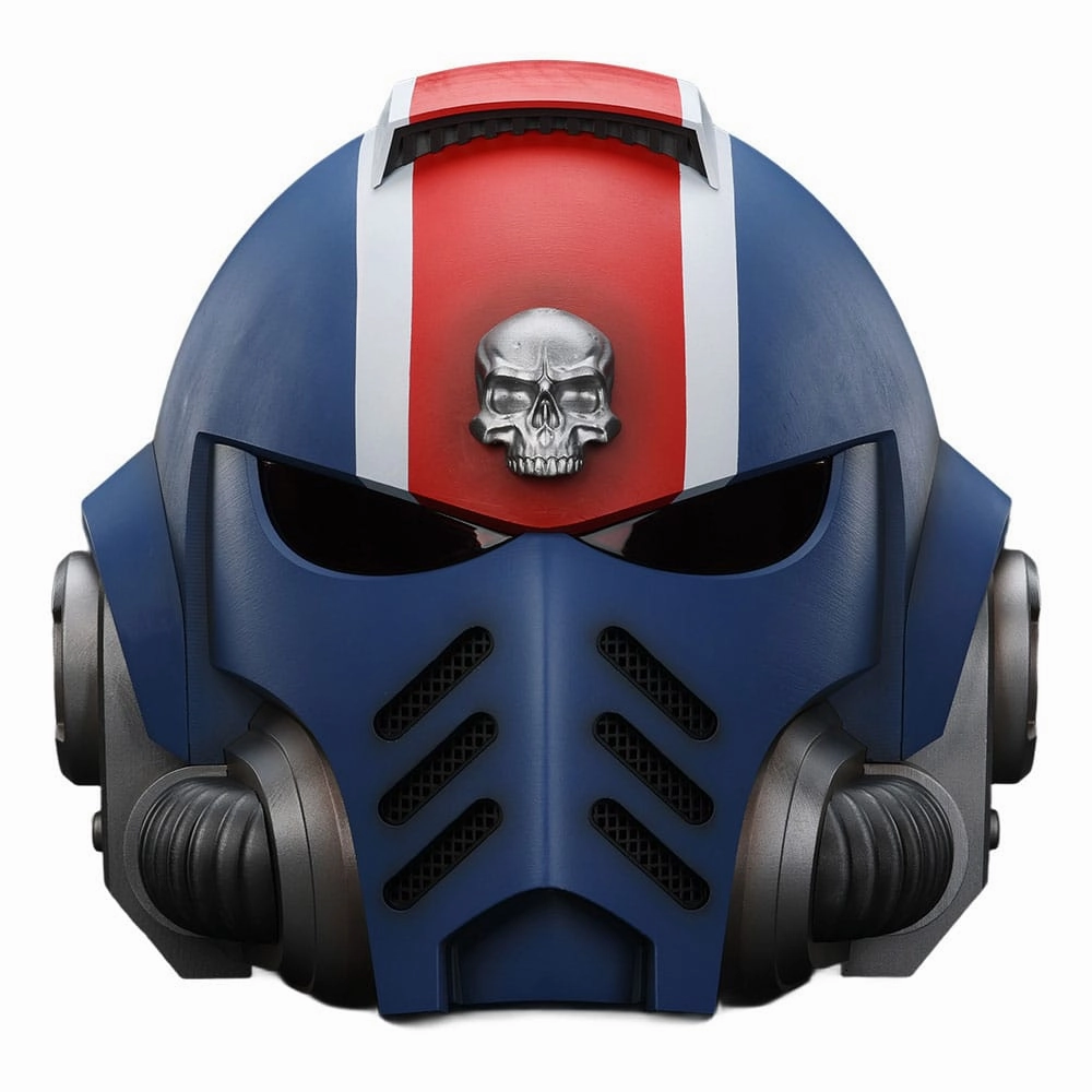 Flexibility Increase Warhammer 40,000: Space Marine 2 Replica Ultramarines Lieutenant Titus Helmet 30 cm