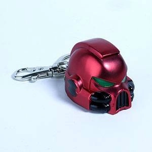 Perseverance Support Warhammer 40K Metal Nyckelring Space Marine MKVII Helmet Blood Angels